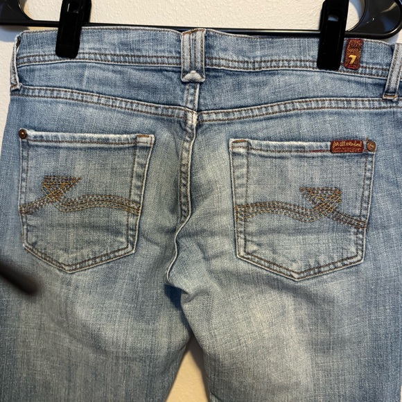 7 For All Mankind Light Blue Flare Jeans Size 27 - Picture 7 of 10